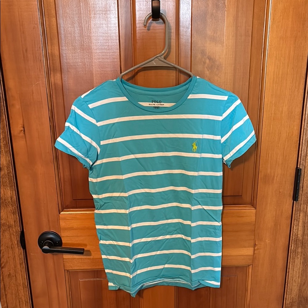 Polo by Ralph Lauren Aqua Striped Tee